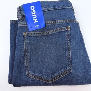 Hugo Ash Slim Fit Mens W34 L32 Jeans Blue Medium Wash Denim 50511502 NEW